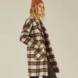 Rylee Cru Plaid Coat NWT